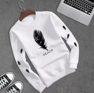 GQF Full Sleeve Graphic Print Men Sweatshirt