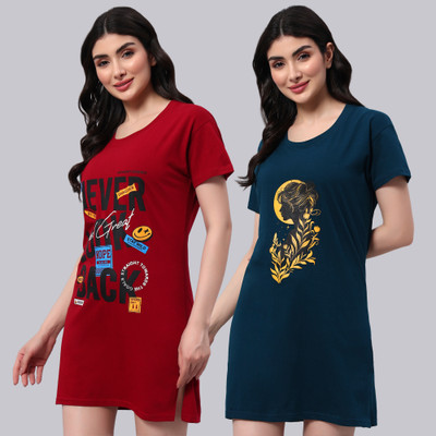 DECANTER Printed Women Round Neck Multicolor T-Shirt