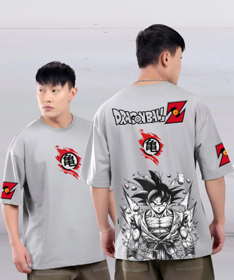 HexaCraft Graphic Print Men Round Neck Grey T-Shirt