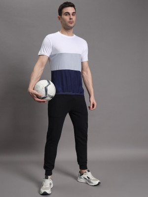 InkTees Solid Men Round Neck White T-Shirt