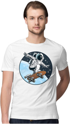 Trendy Samples Graphic Print Men Round Neck White T-Shirt