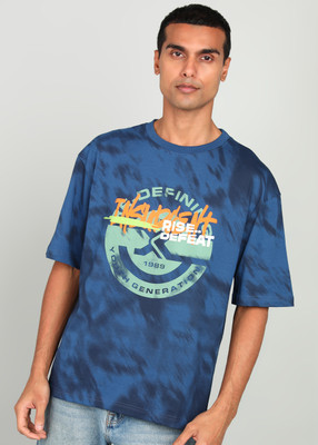 KILLER Printed Men Round Neck Dark Blue T-Shirt