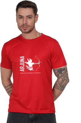 ARTIYAN Graphic Print Men Round Neck Red T-Shirt