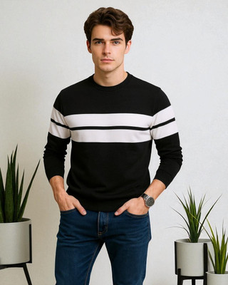 Autna Solid Men Round Neck Black T-Shirt