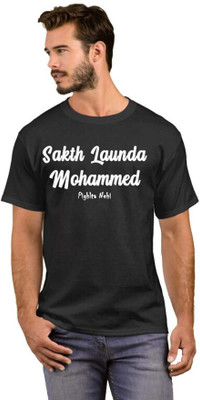 GNS Printed Men Round Neck Black T-Shirt