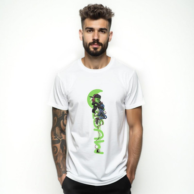 PrintingPixels Printed Men Round Neck White T-Shirt