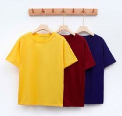HouseOfCommon Solid Women Round Neck Multicolor T-Shirt