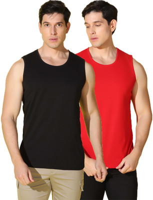 WOOSTRO Solid Men Round Neck Multicolor T-Shirt