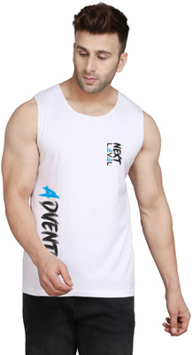 SLOWLORIS Typography Men Round Neck White T-Shirt