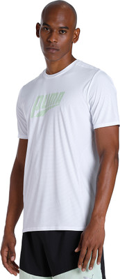 PUMA Printed Men High Neck White T-Shirt