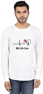 BigArk Printed, Typography Men Round Neck White T-Shirt