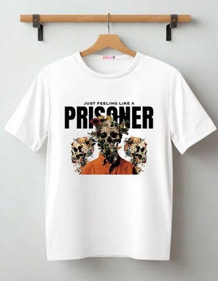 DIBBY Graphic Print Men Round Neck White T-Shirt