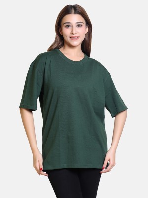 MAYUR CLOTHING Solid Women Round Neck Green T-Shirt