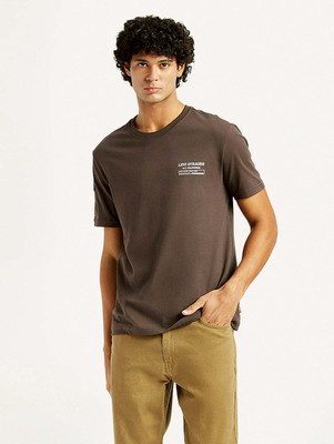 LEVI'S Printed Men Round Neck Brown T-Shirt