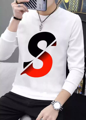 PRABHU Printed Men Round Neck White T-Shirt