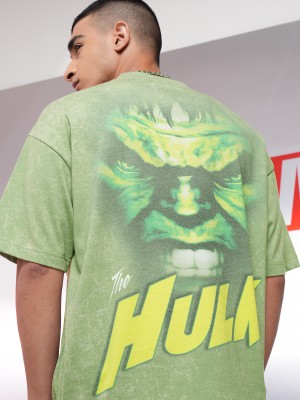 HIGHLANDER Graphic Print Men Round Neck Green T-Shirt