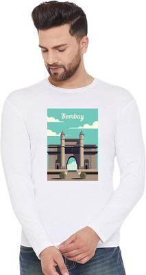 LV CARE Printed, Self Design Men Round Neck White T-Shirt