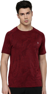 SPORTO Printed Men Crew Neck Maroon T-Shirt