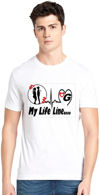 GNAP Printed, Typography Men Round Neck White T-Shirt
