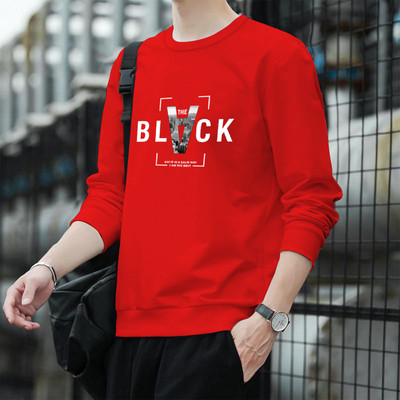 Manly Tees Printed, Typography Men Round Neck Red T-Shirt
