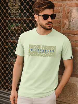 BEWAKOOF Graphic Print Men Round Neck Green T-Shirt