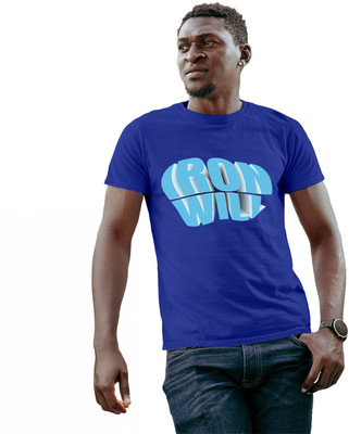 Fighterhero Printed Men Round Neck Blue T-Shirt