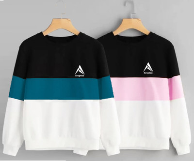 Kroptee Full Sleeve Color Block Men Sweatshirt