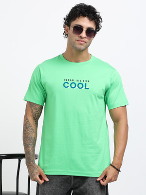 Chill Factor Printed Men Round Neck Green T-Shirt