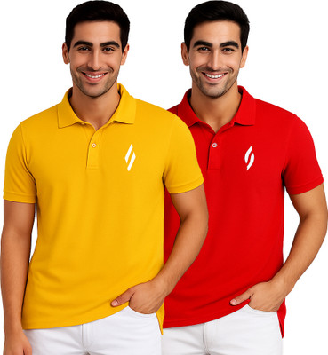 SM SHAYAM CREATION Printed Men Polo Neck Multicolor T-Shirt
