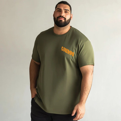 Toodleplus Graphic Print Men Round Neck Dark Green T-Shirt