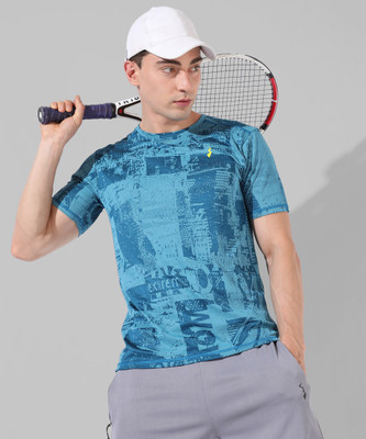 CAMPUS SUTRA Printed Men Round Neck Blue T-Shirt