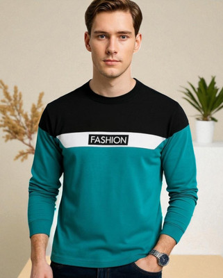 FASHIUM Printed Men Round Neck Green T-Shirt