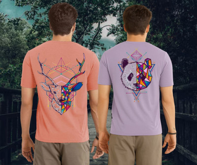 Kasendra Graphic Print Men Round Neck Pink, Purple T-Shirt