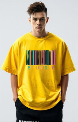 BLOSSOMTRADER Printed Men Round Neck Black T-Shirt