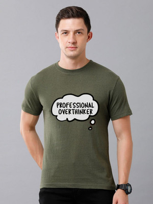 Moda Rapido Printed Men Round Neck Green T-Shirt