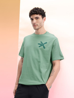 HRX by Hrithik Roshan Solid Men Round Neck Green T-Shirt