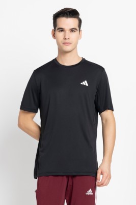 ADIDAS Graphic Print Men Crew Neck Black T-Shirt