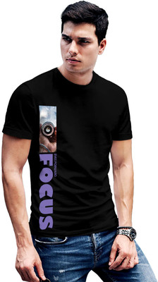Fighterhero Printed Men Round Neck Black T-Shirt