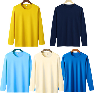 LalitaCrearion Solid Men Round Neck Light Blue, Beige, Dark Blue, Blue, Yellow T-Shirt