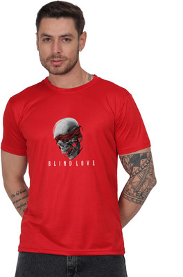M A TRADERS Graphic Print Men Round Neck Red T-Shirt