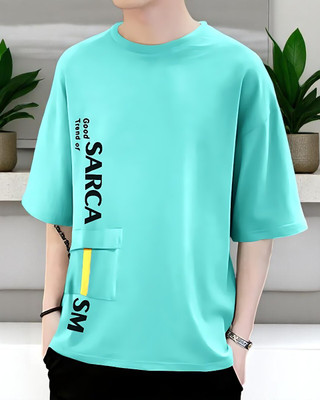 FASHIUM Printed Men Round Neck Green T-Shirt