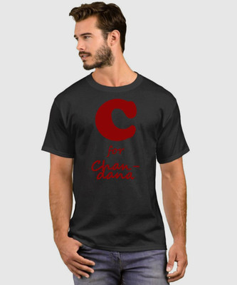 GNS Printed Men Round Neck Black T-Shirt