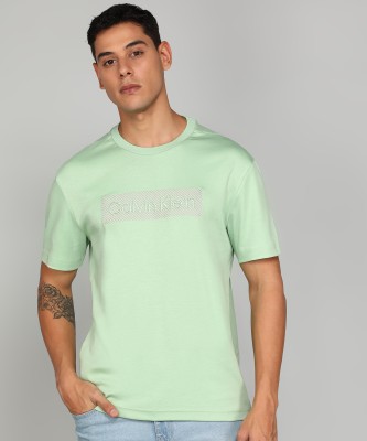 Calvin Klein Jeans Solid Men Crew Neck Green T-Shirt