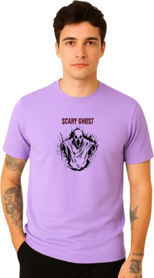 Be Collardo Printed Men Round Neck Purple T-Shirt