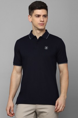 LOUIS PHILIPPE Solid Men Polo Neck Dark Blue T-Shirt