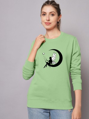 ZentWorld Printed Women Round Neck Light Green T-Shirt