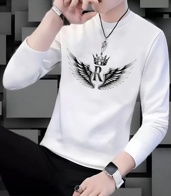 BAXO Printed Men Round Neck White T-Shirt