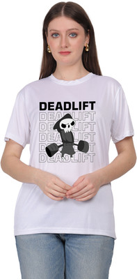 BOOOSTAM PRODUCT Graphic Print Women Round Neck White T-Shirt