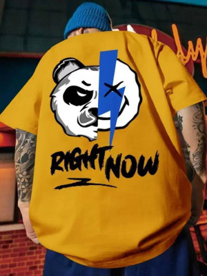 Custombuddy Graphic Print Men Round Neck Yellow T-Shirt