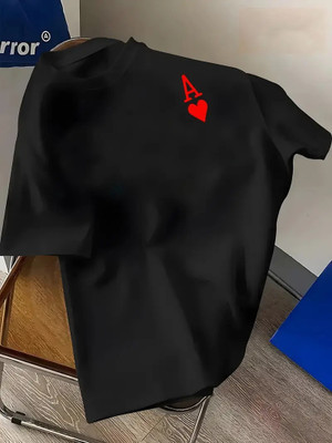 Relva Printed Men Round Neck Black T-Shirt